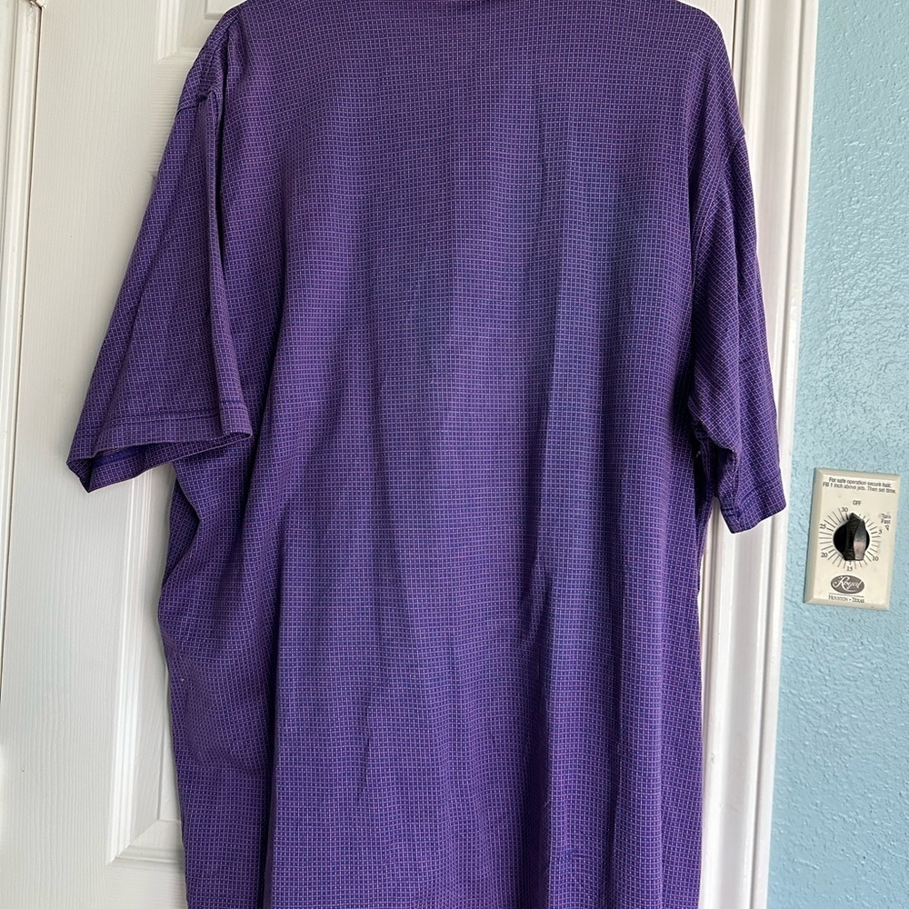 Peter Millar Purple and Pink Check Golf Polo Shirt size XL - Picture 5 of 5